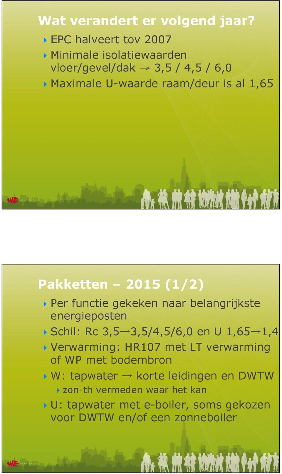 Schil: Rc 3,5 3,5/4,5/6,0 en U 1,65 1,4! Verwarming: HR107 met LT verwarming of WP met bodembron!