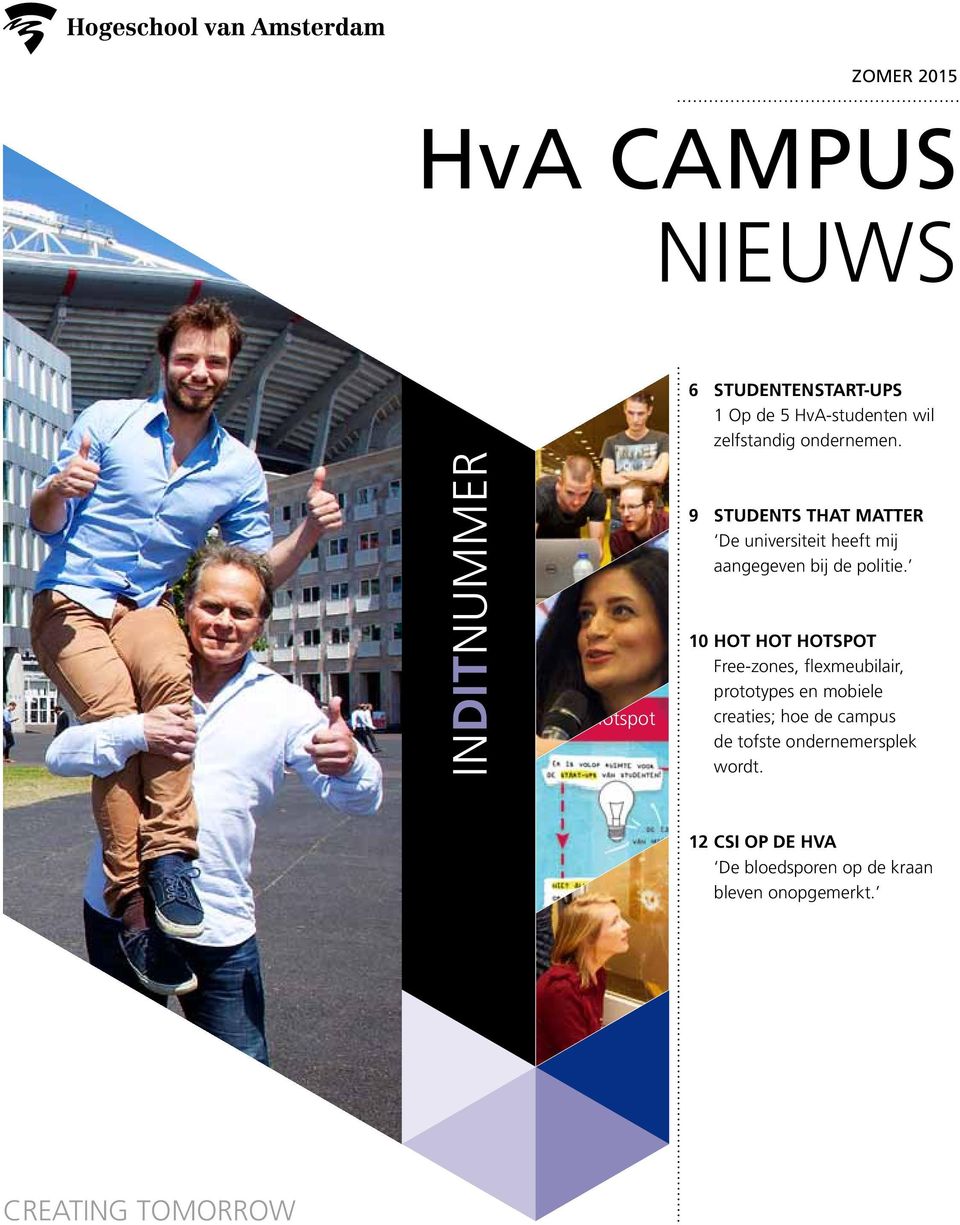 Op deze pagina s fantaseren wij hoe we van campus tot ondernemende hotspot kunnen uitgroeien. 6 studentenstart-ups 1 Op de 5 HvA-studenten wil zelfstandig ondernemen.