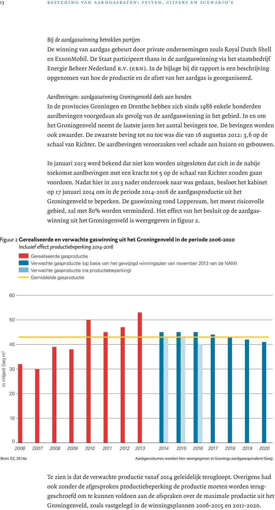 In de bijlage bij dit rapport is een beschrijving opgenomen van hoe de productie en de afzet van het aardgas is georganiseerd.