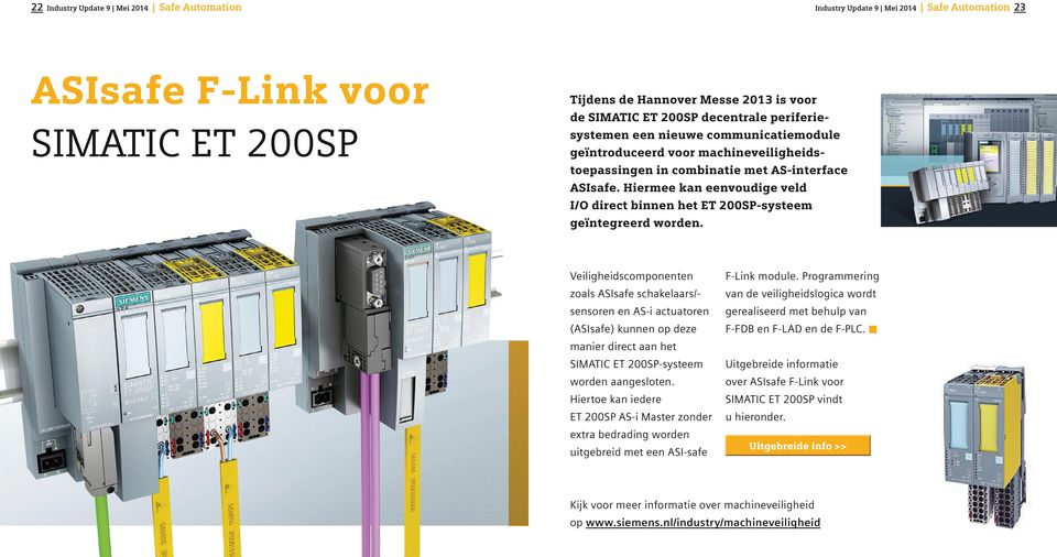 Hiermee kan eenvoudige veld I/O direct binnen het ET 200SP-systeem geïntegreerd worden.