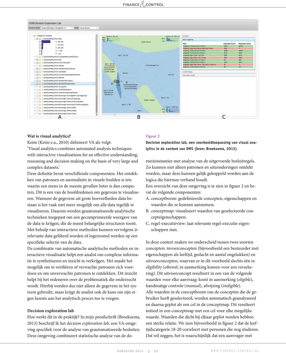 Het ontdekken van patronen en anomalieën in visuele beelden is iets waarin een mens in de meeste gevallen beter is dan computers. Dit is een van de hoofdredenen om gegevens te visualiseren.