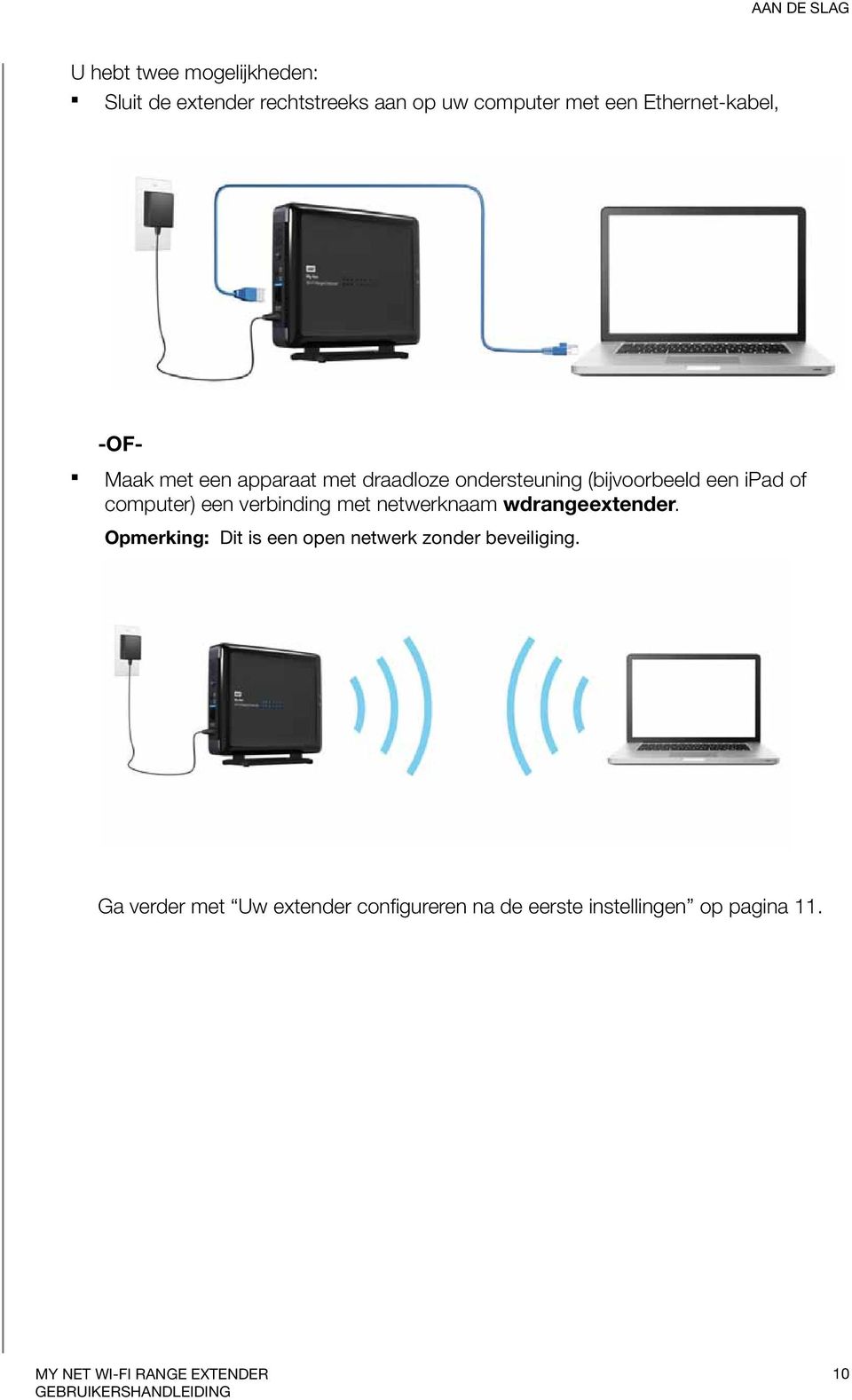 computer) een verbinding met netwerknaam wdrangeextender.