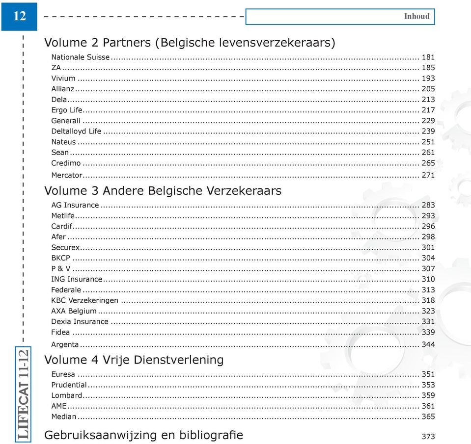 .. 293 Cardif... 296 Afer... 298 Securex... 301 BKCP... 304 P & V... 307 ING Insurance... 310 Federale... 313 KBC Verzekeringen... 318 AXA Belgium.