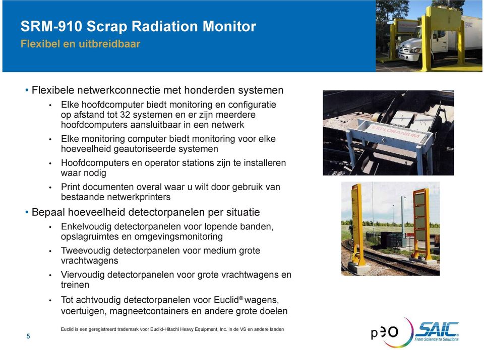 overal waar u wilt door gebruik van bestaande netwerkprinters Bepaal hoeveelheid detectorpanelen per situatie Enkelvoudig detectorpanelen voor lopende banden, opslagruimtes en omgevingsmonitoring