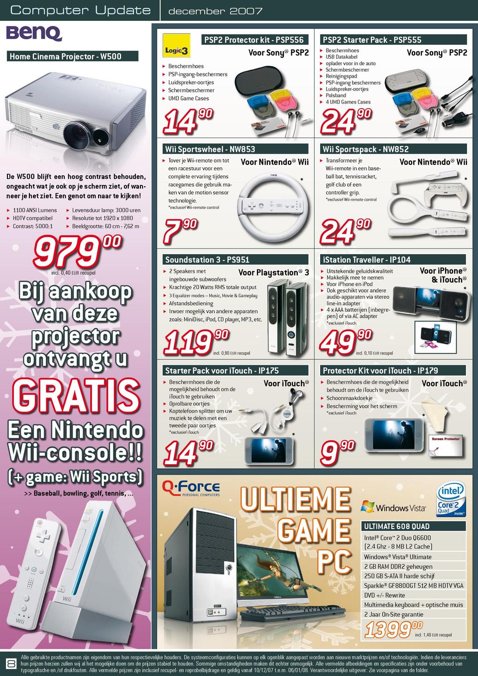 Wii-console!! (+ game: Wii Sports) >> Baseball, bowling, golf, tennis,.