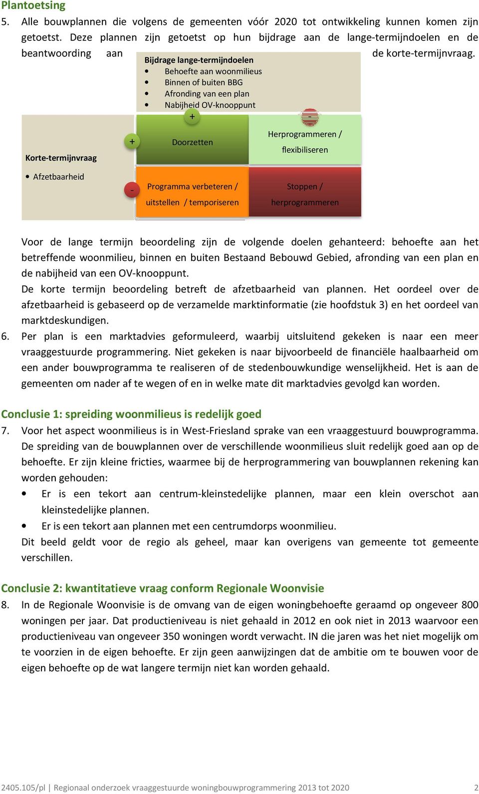 van een plan Nabijheid OV-knooppunt + Doorzetten - Herprogrammeren / flexibiliseren de korte-termijnvraag.