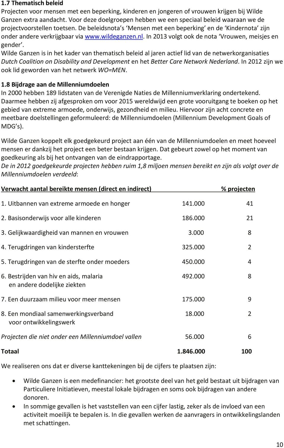 wildeganzen.nl. In 2013 volgt ook de nota Vrouwen, meisjes en gender.