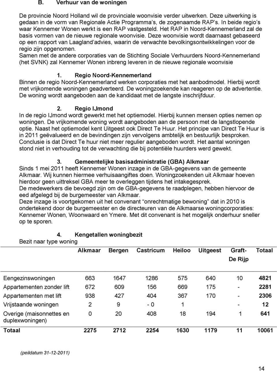 Deze woonvisie wordt daarnaast gebaseerd op een rapport van Laagland advies, waarin de verwachte bevolkingsontwikkelingen voor de regio zijn opgenomen.