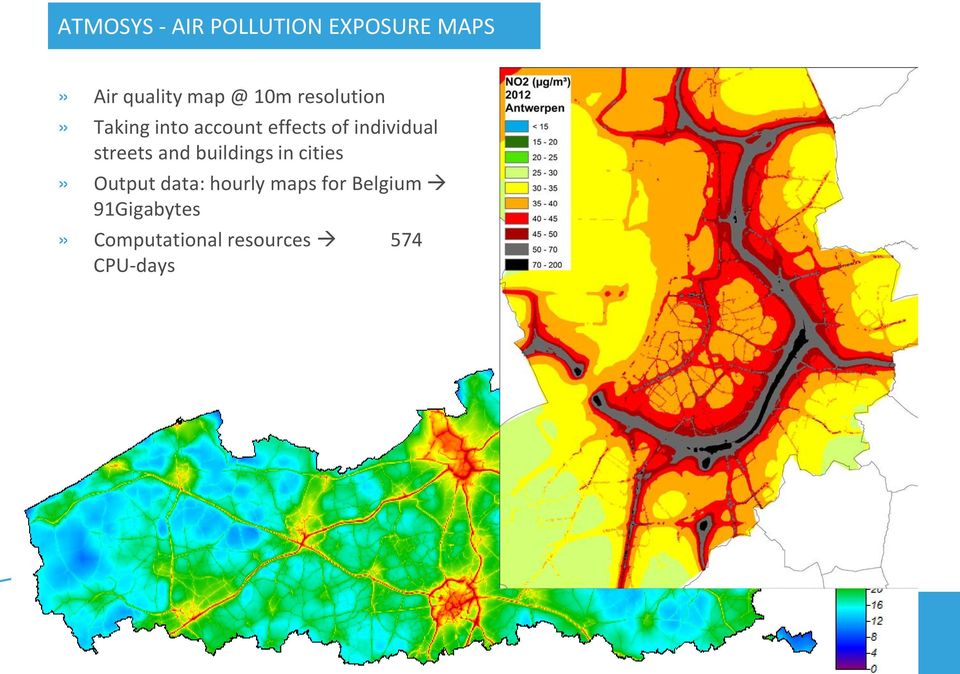 streets and buildings in cities» Output data: hourly maps