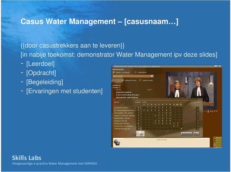 demonstrator Water Management ipv deze slides] -