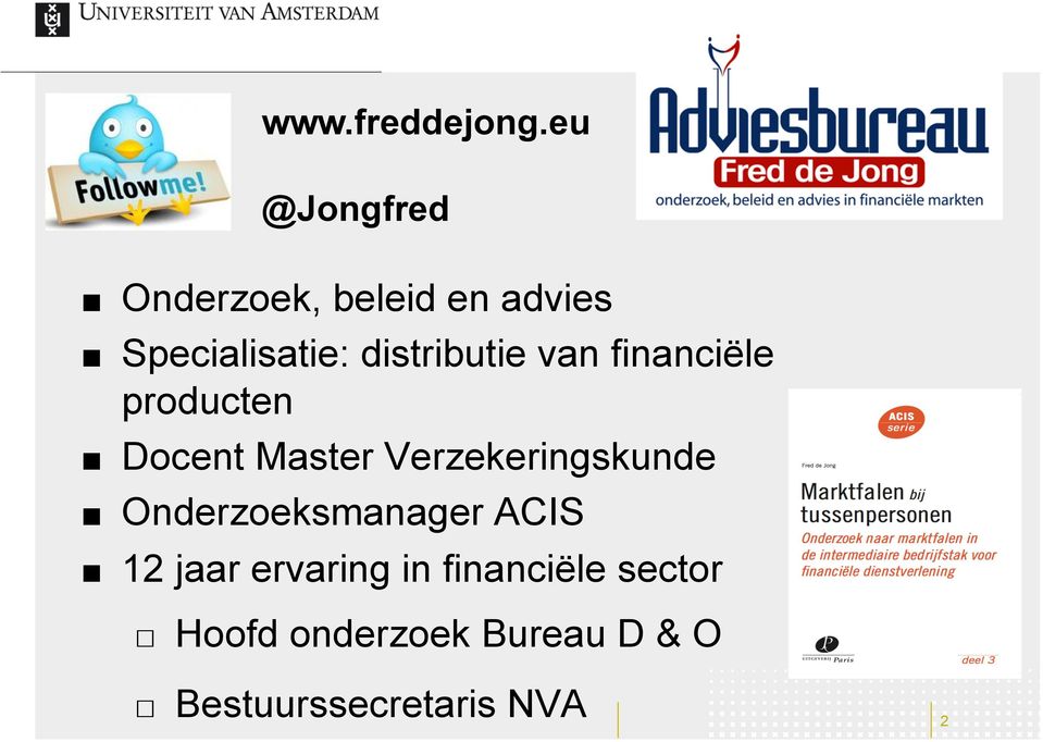 distributie van financiële producten Docent Master