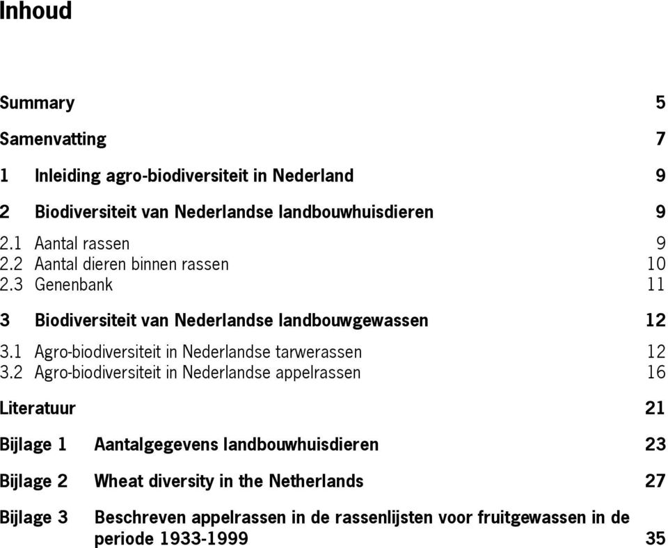 1 Agro-biodiversiteit in Nederlandse tarwerassen 12 3.