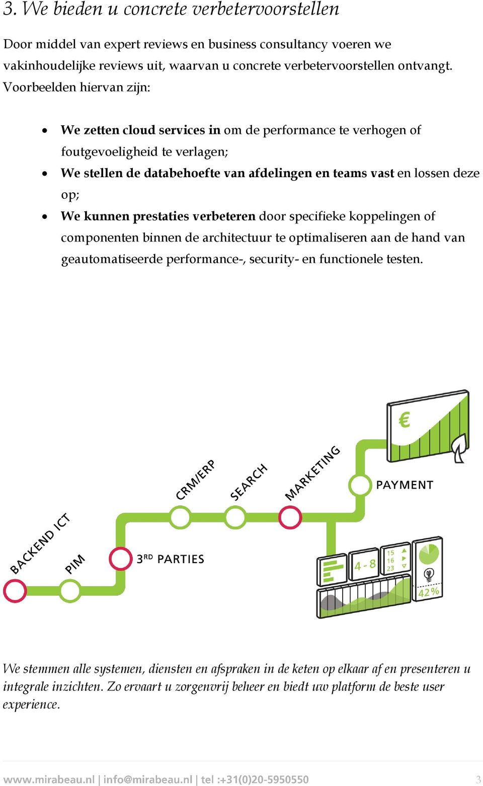 op; We kunnen prestaties verbeteren door specifieke koppelingen of componenten binnen de architectuur te optimaliseren aan de hand van geautomatiseerde performance-, security- en functionele