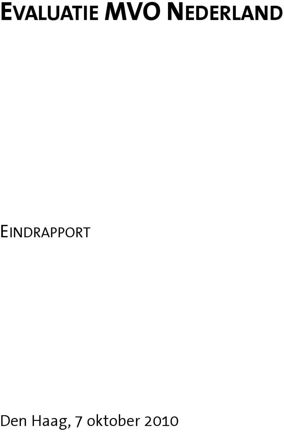 EINDRAPPORT