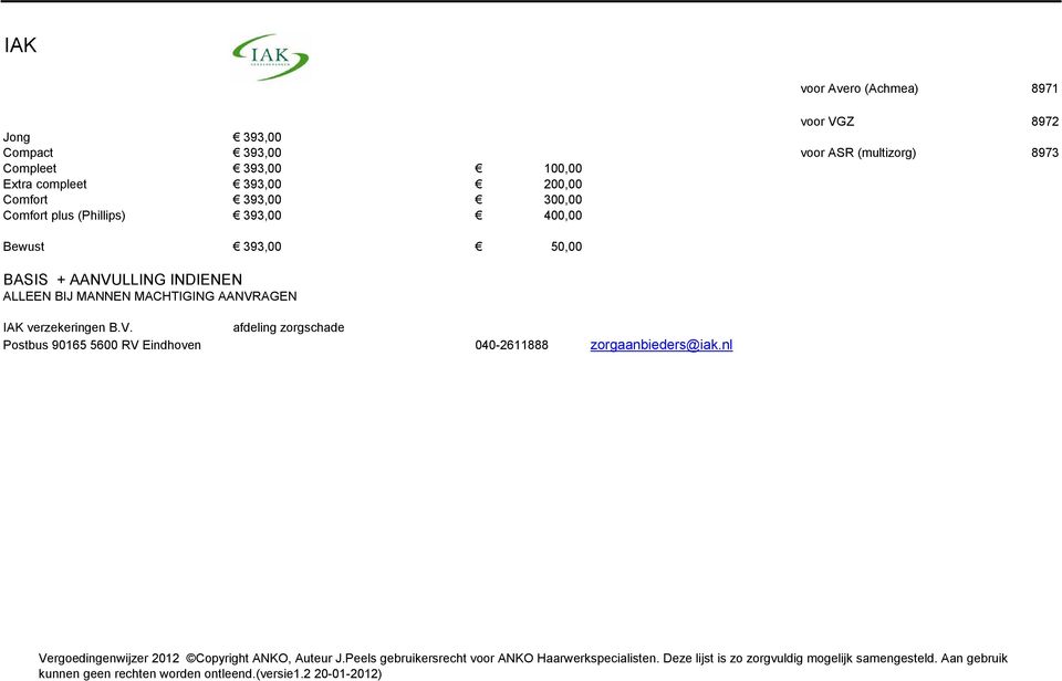 (Phillips) 393,00 400,00 Bewust 393,00 50,00 ALLEEN BIJ MANNEN MACHTIGING AANVRAGEN IAK