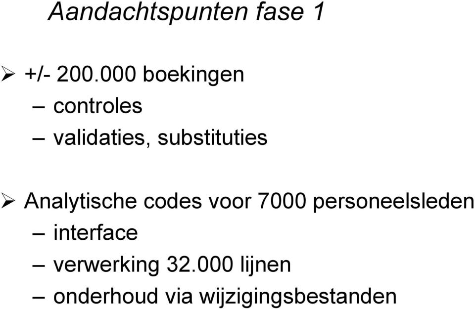 substituties Analytische codes voor 7000