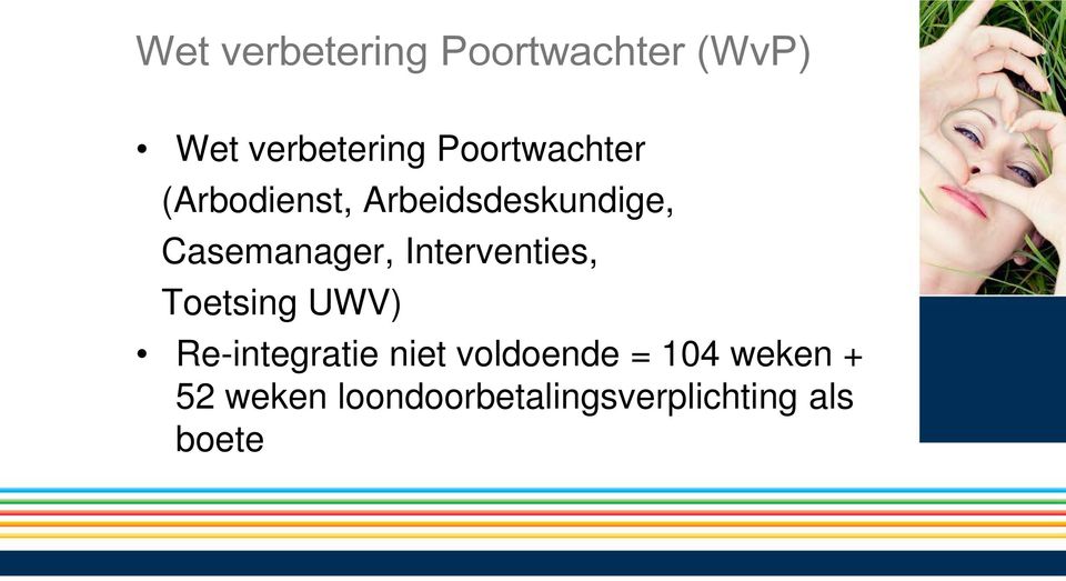 Casemanager, Interventies, Toetsing UWV) Re-integratie