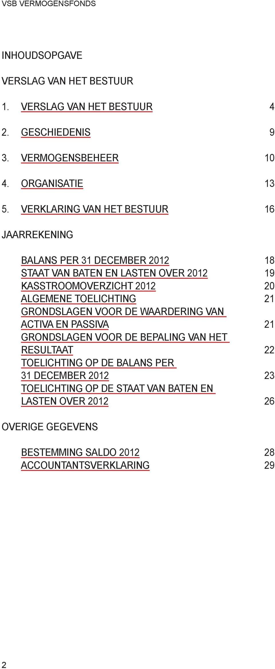 Algemene toelichting 21 Grondslagen voor de waardering van activa en passiva 21 Grondslagen voor de bepaling van het resultaat 22 Toelichting op de