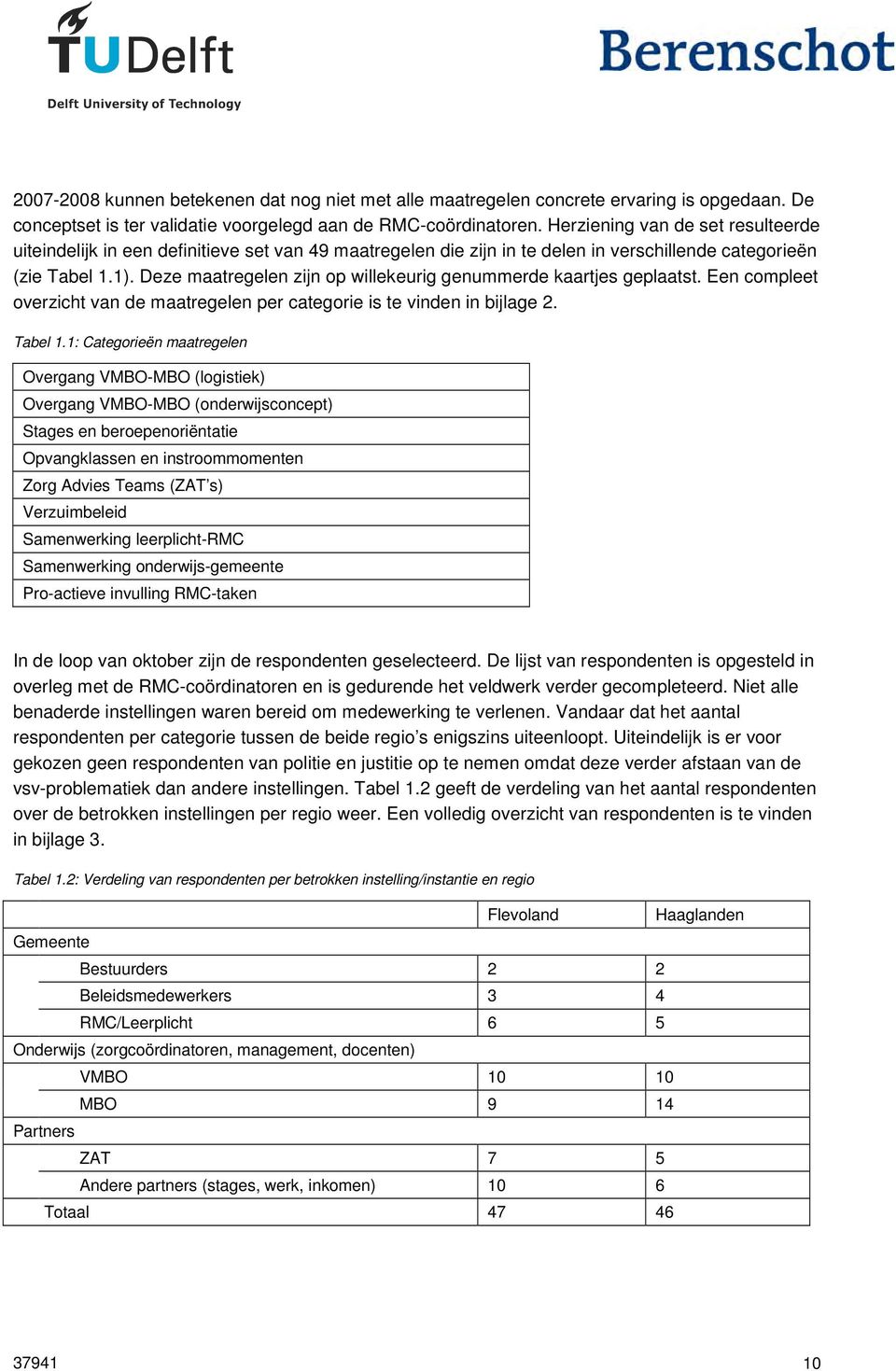 Deze maatregelen zijn op willekeurig genummerde kaartjes geplaatst. Een compleet overzicht van de maatregelen per categorie is te vinden in bijlage 2. Tabel 1.