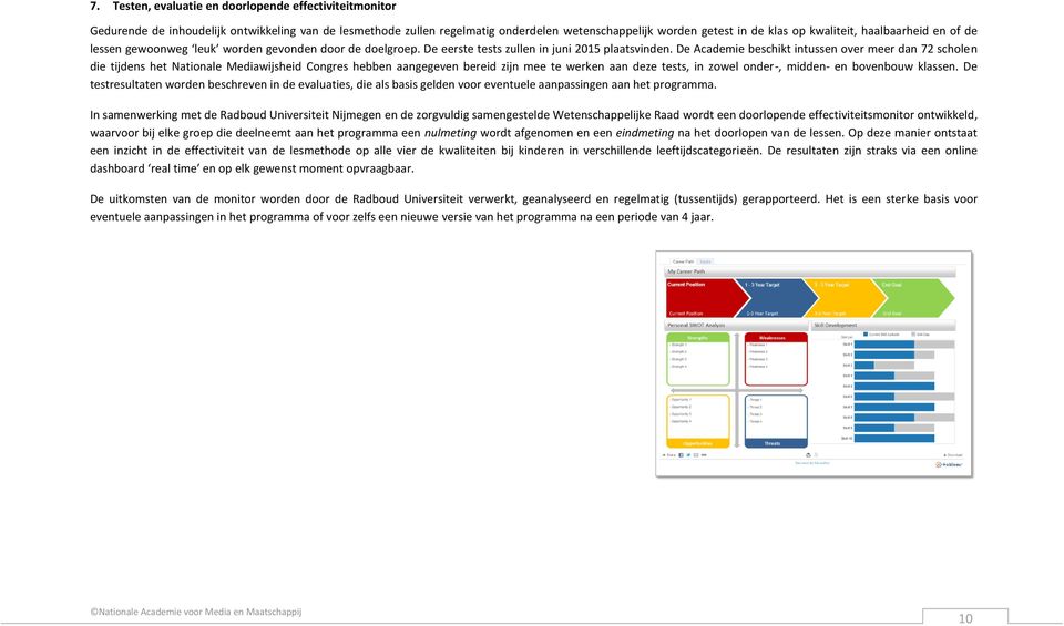 De Academie beschikt intussen over meer dan 72 scholen die tijdens het Nationale Mediawijsheid Congres hebben aangegeven bereid zijn mee te werken aan deze tests, in zowel onder-, midden- en