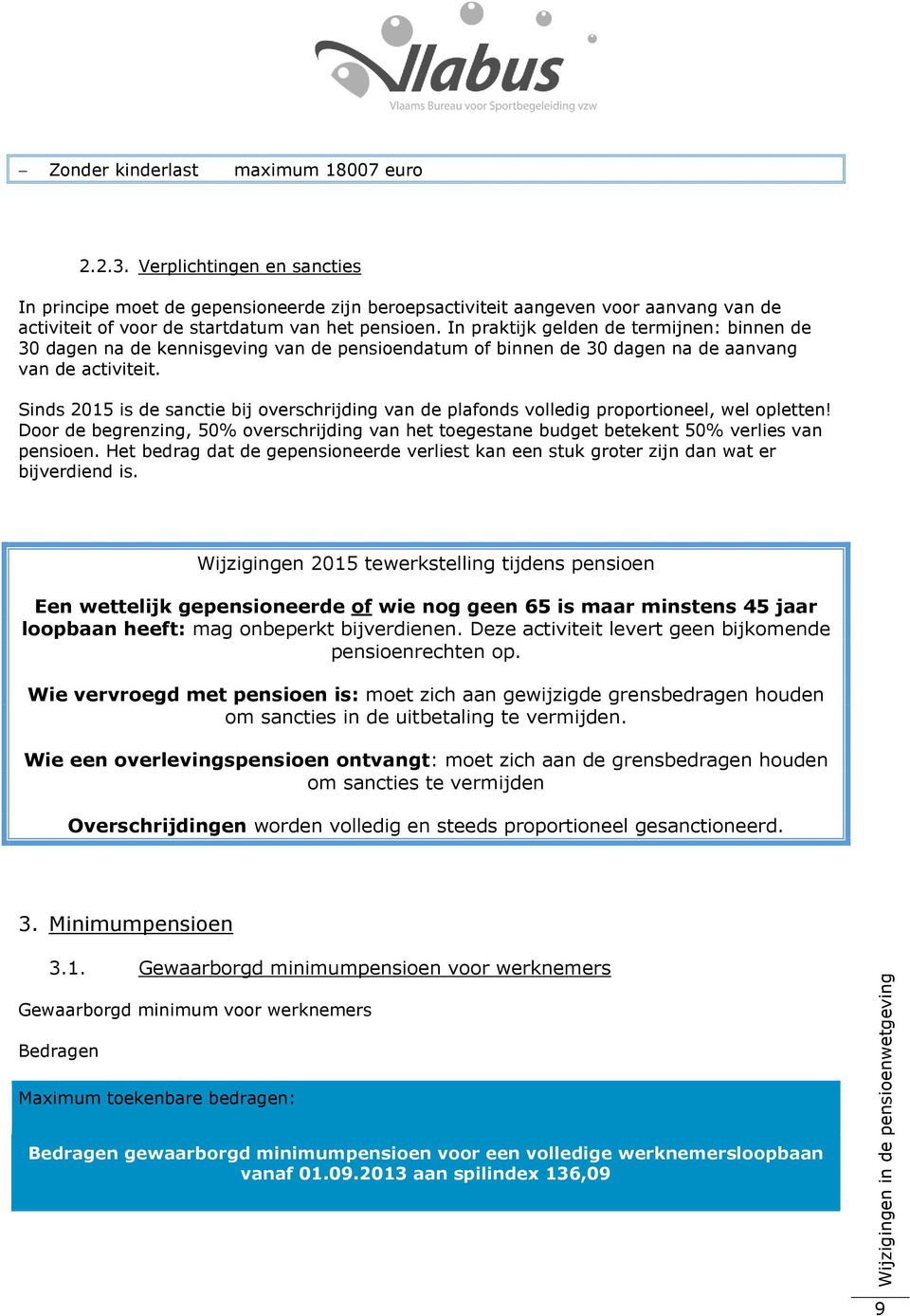 In praktijk gelden de termijnen: binnen de 30 dagen na de kennisgeving van de pensioendatum of binnen de 30 dagen na de aanvang van de activiteit.