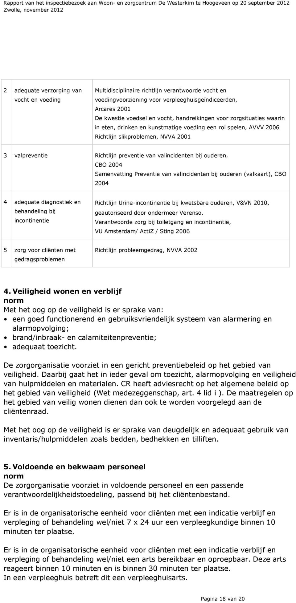 ouderen, CBO 2004 Samenvatting Preventie van valincidenten bij ouderen (valkaart), CBO 2004 4 adequate diagnostiek en behandeling bij incontinentie Richtlijn Urine-incontinentie bij kwetsbare