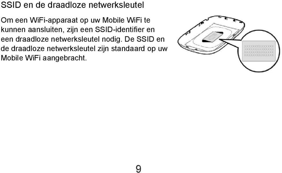 en een draadloze netwerksleutel nodig.