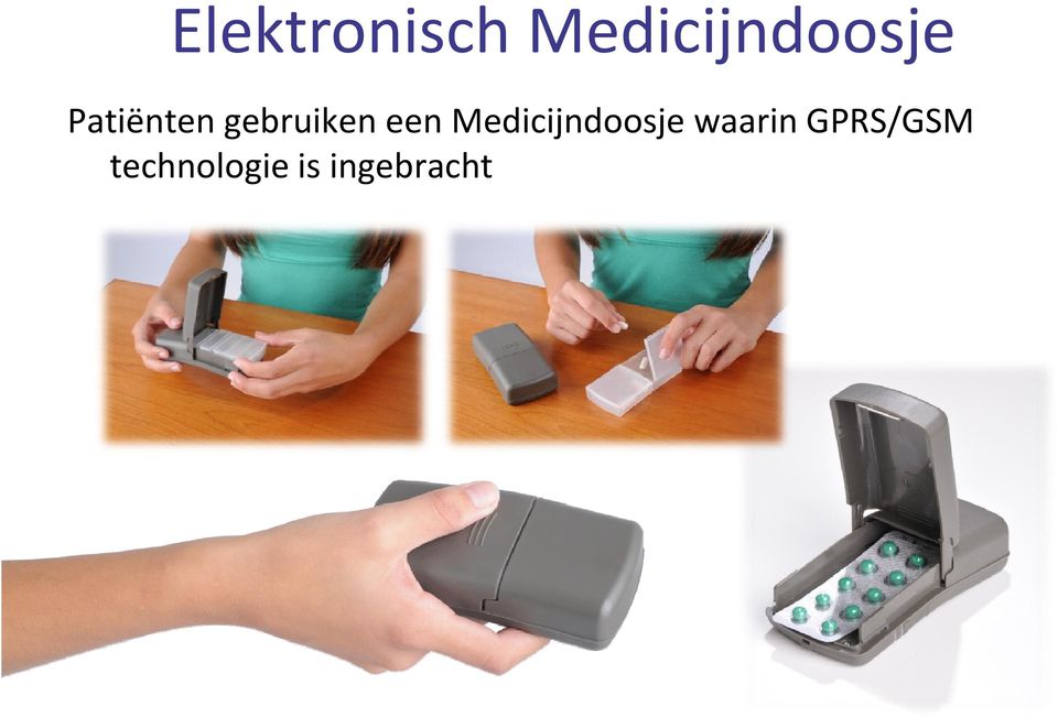 Medicijndoosje waarin GPRS/GSM