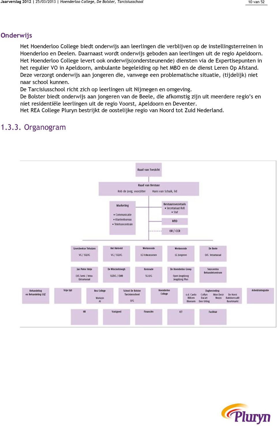 Het Hoenderloo College levert ook onderwijs(ondersteunende) diensten via de Expertisepunten in het regulier VO in Apeldoorn, ambulante begeleiding op het MBO en de dienst Leren Op Afstand.