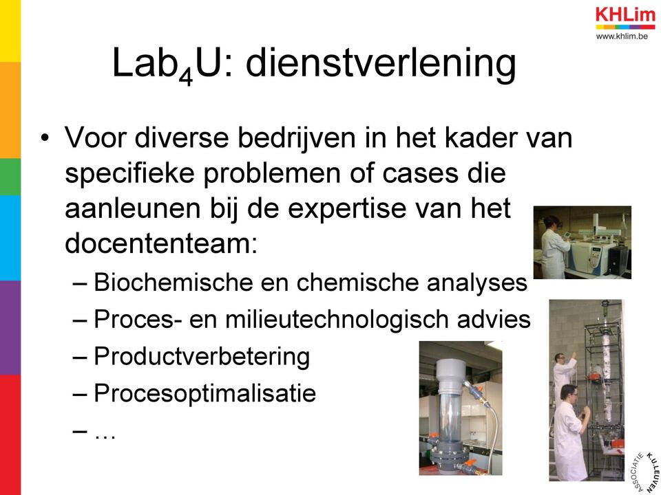 het docententeam: Biochemische en chemische analyses Proces- en