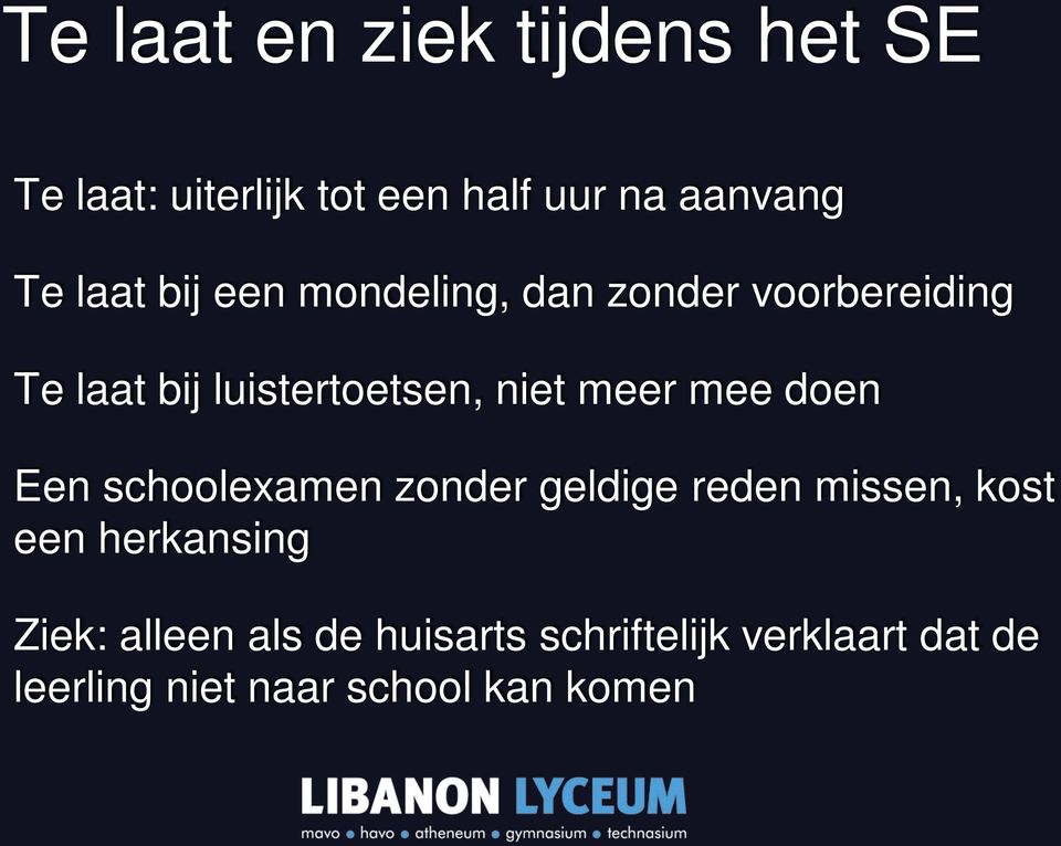 meer mee doen Een schoolexamen zonder geldige reden missen, kost een herkansing