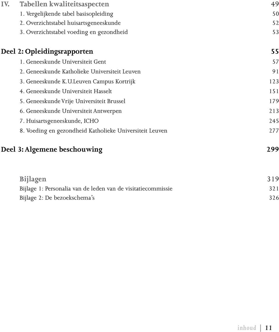 Geneeskunde Universiteit Hasselt 151 5. Geneeskunde Vrije Universiteit Brussel 179 6. Geneeskunde Universiteit Antwerpen 213 7. Huisartsgeneeskunde, ICHO 245 8.