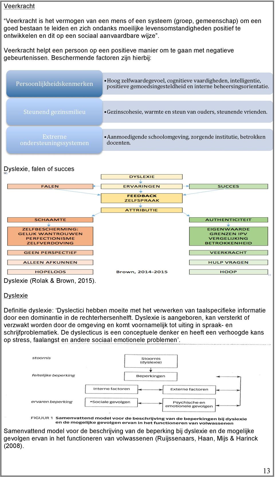 Beschermende factoren zijn hierbij: Persoonlijkheidskenmerken Hoog zelfwaardegevoel, cognitieve vaardigheden, intelligentie, positieve gemoedsingesteldheid en interne beheersingsorientatie.