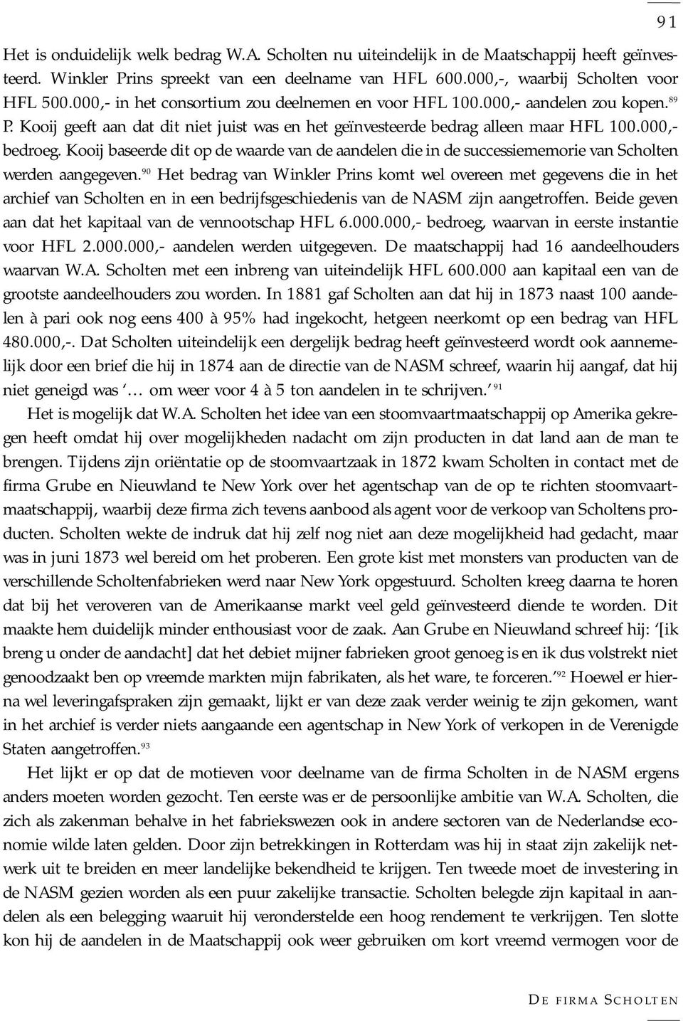 Kooij baseerde dit op de waarde van de aandelen die in de successiememorie van Scholten werden aangegeven.