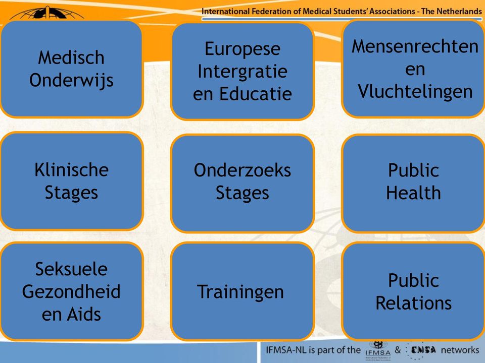 Klinische Stages Onderzoeks Stages Public