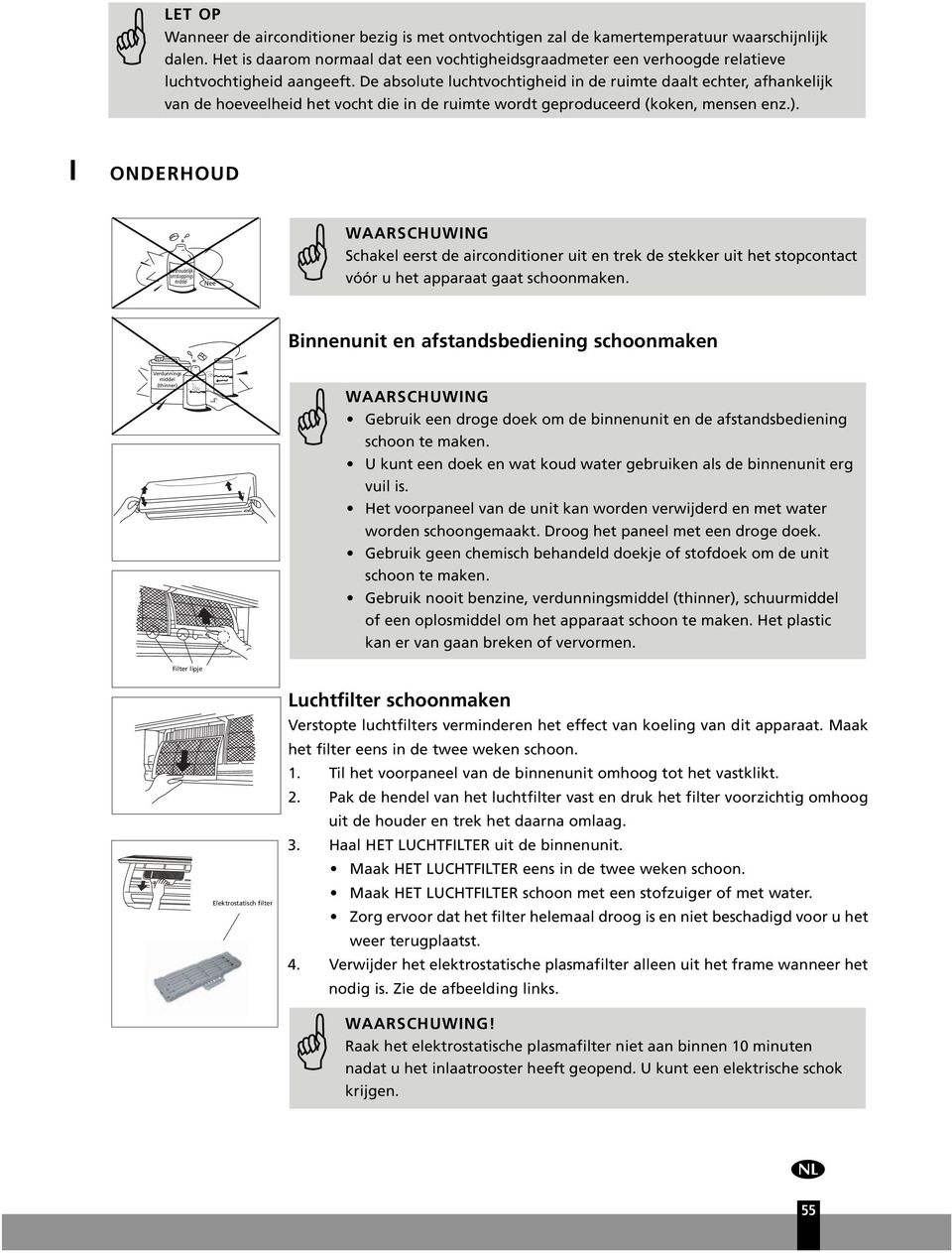 De absolute luchtvochtigheid in de ruimte daalt echter, afhankelijk van de hoeveelheid het vocht die in de ruimte wordt geproduceerd (koken, mensen enz.).