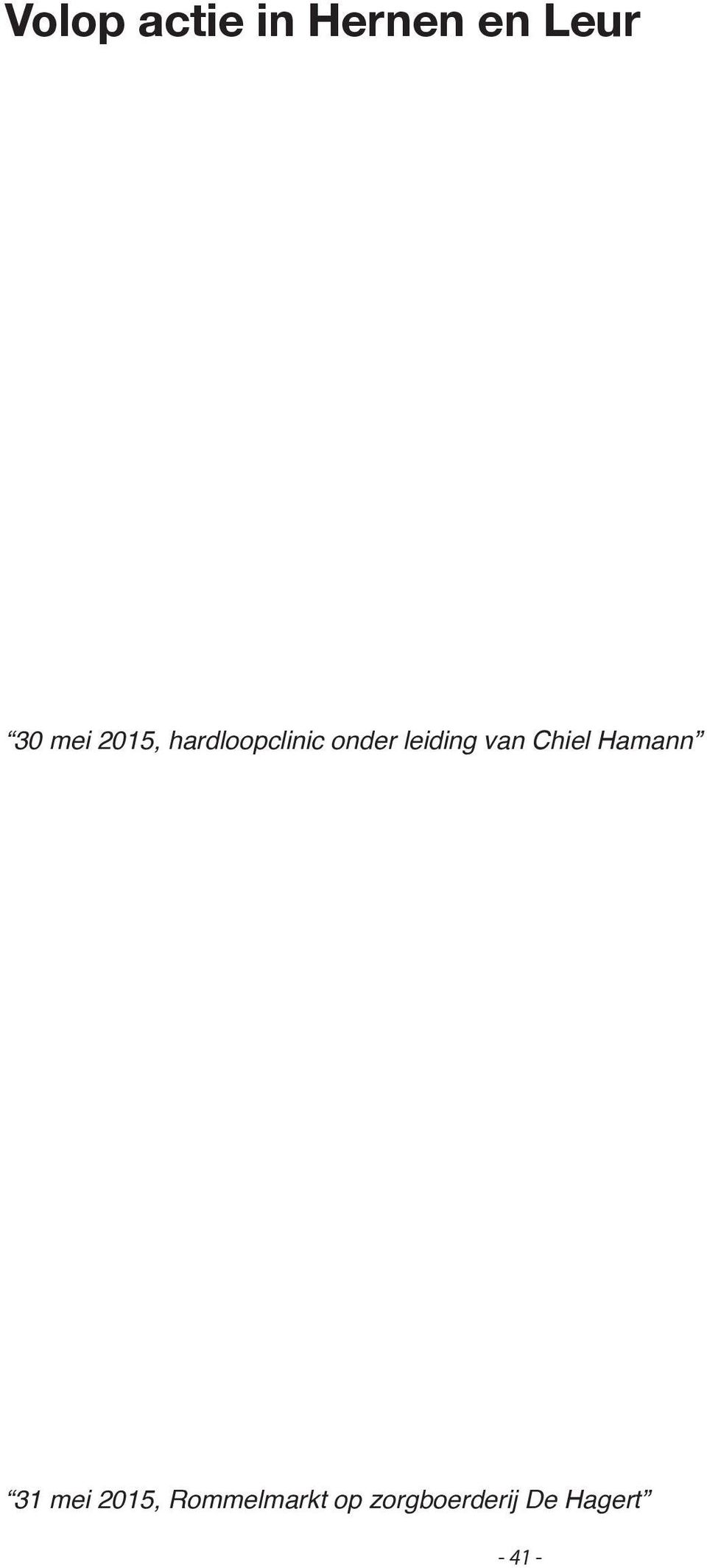 van Chiel Hamann 31 mei 2015,