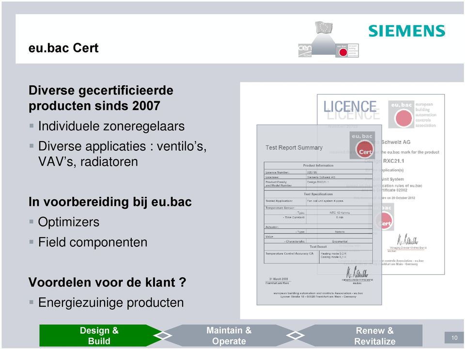 VAV s, radiatoren In voorbereiding bij eu.