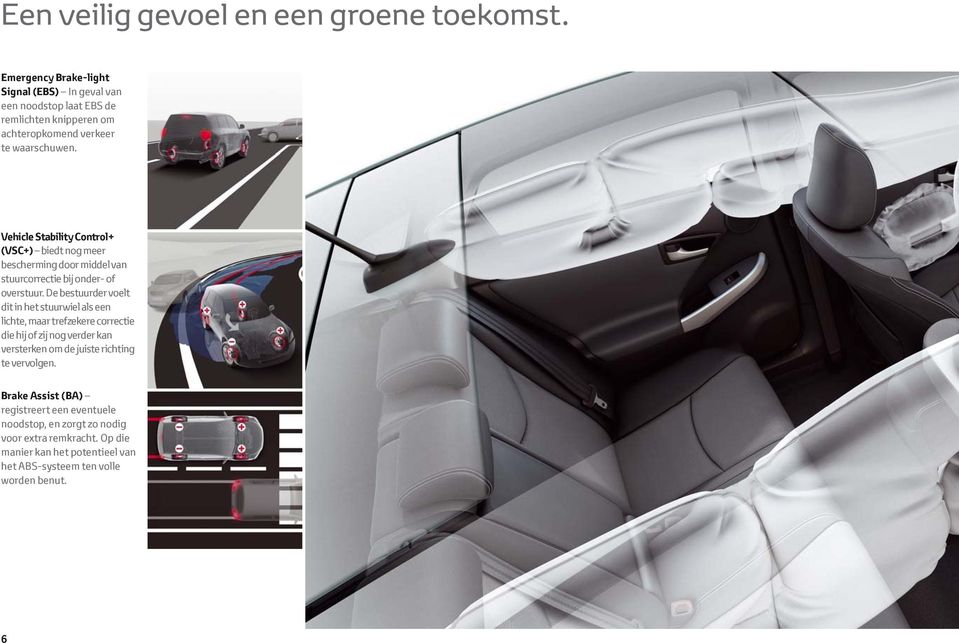 Vehicle Stability Control+ (VSC+) biedt nog meer bescherming door middel van stuurcorrectie bij onder- of overstuur.