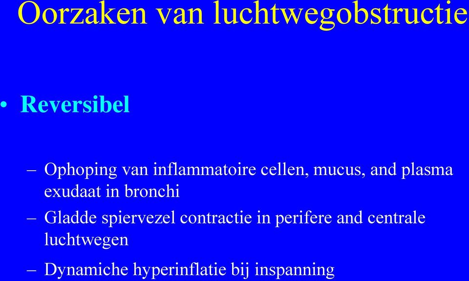 bronchi Gladde spiervezel contractie in perifere and