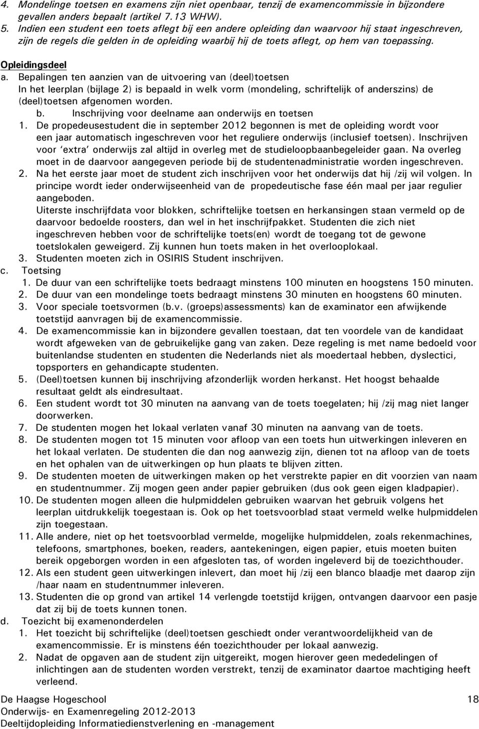 Opleidingsdeel a.