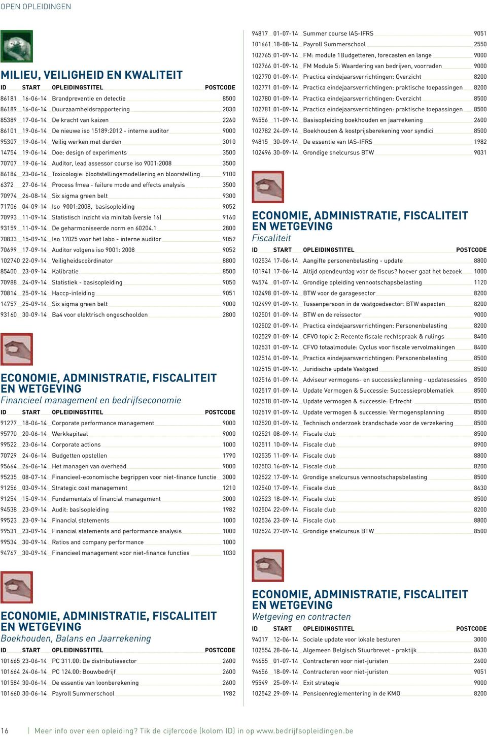 Auditor, lead assessor course iso 9001:2008 3500 86184 23-06-14 Toxicologie: blootstellingsmodellering en bloorstelling 9100 6372 27-06-14 Process fmea - failure mode and effects analysis 3500 70974