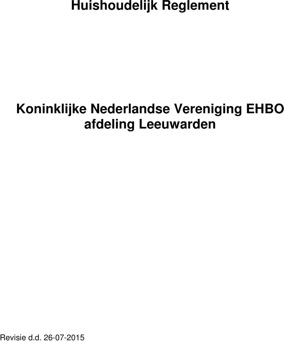 Vereniging EHBO afdeling