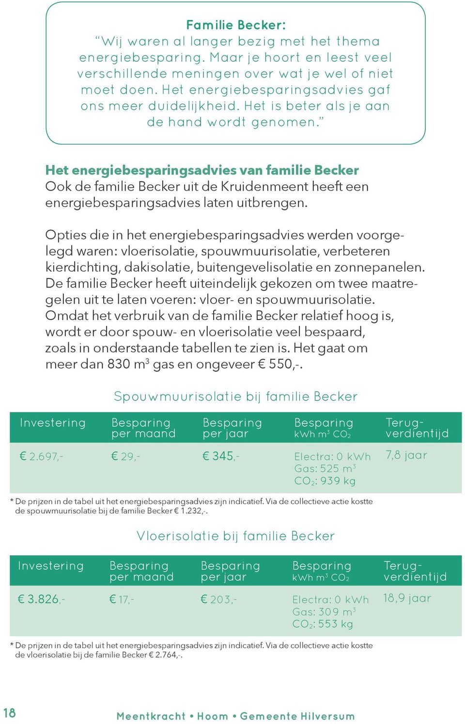 Het energiebesparingsadvies van familie Becker Ook de familie Becker uit de Kruidenmeent heeft een energiebesparingsadvies laten uitbrengen.