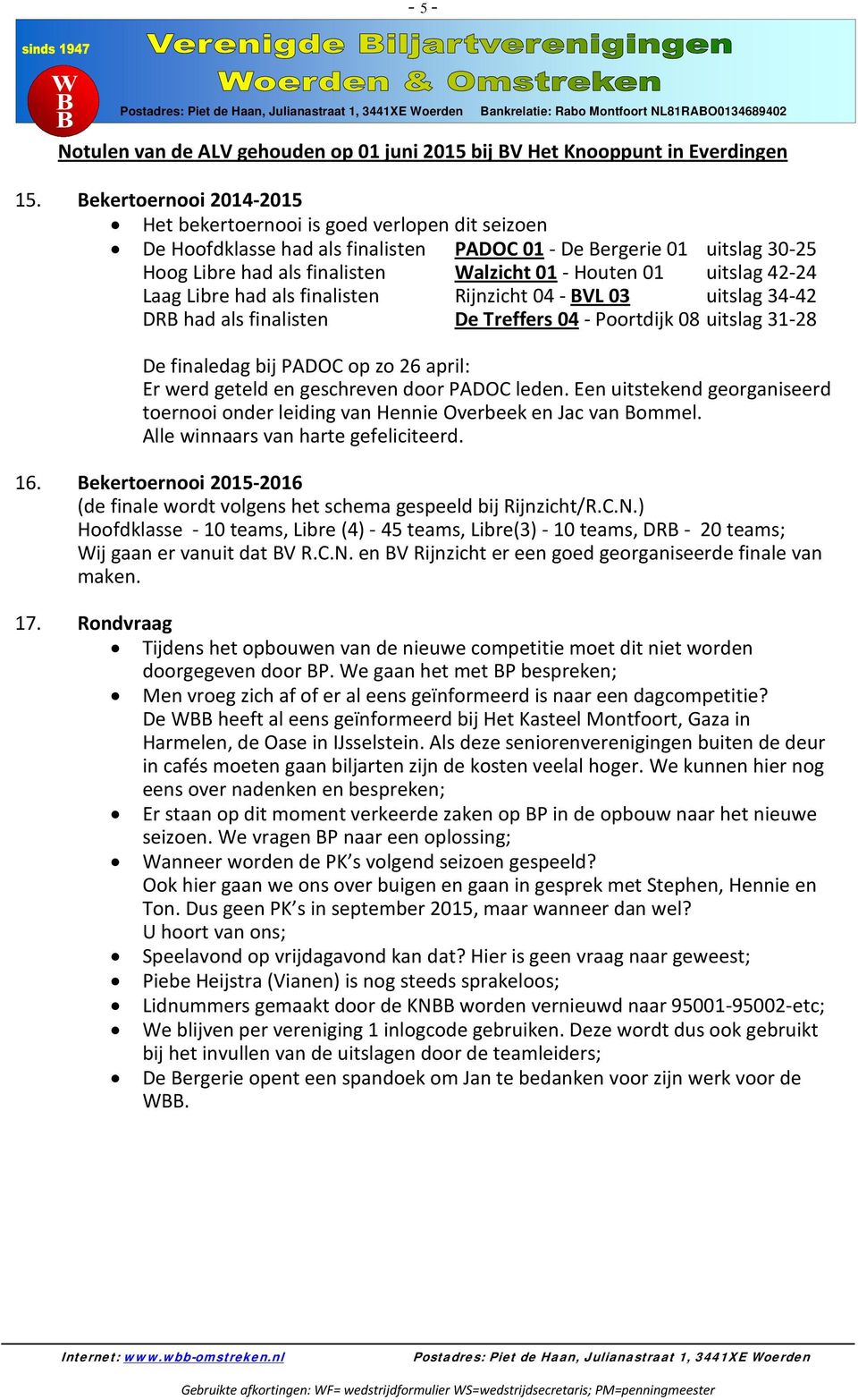 uitslag 42-24 Laag Libre had als finalisten Rijnzicht 04 - BVL 03 uitslag 34-42 DRB had als finalisten De Treffers 04 - Poortdijk 08 uitslag 31-28 De finaledag bij PADOC op zo 26 april: Er werd