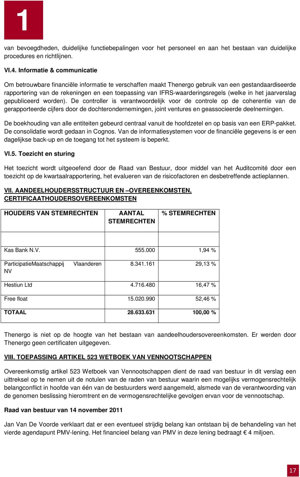 IFRS-waarderingsregels (welke in het jaarverslag gepubliceerd worden).