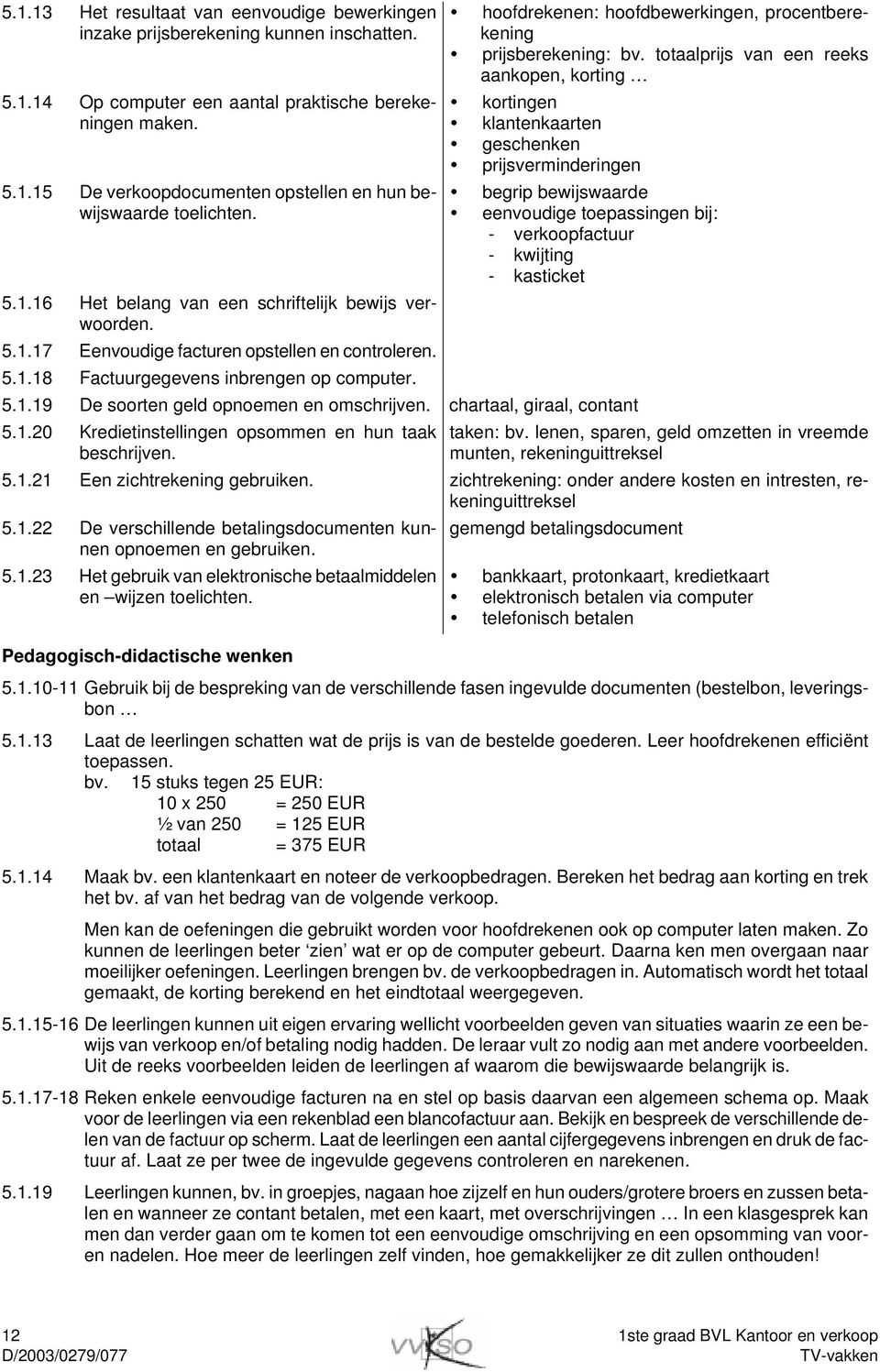 hoofdrekenen: hoofdbewerkingen, procentberekening prijsberekening: bv.