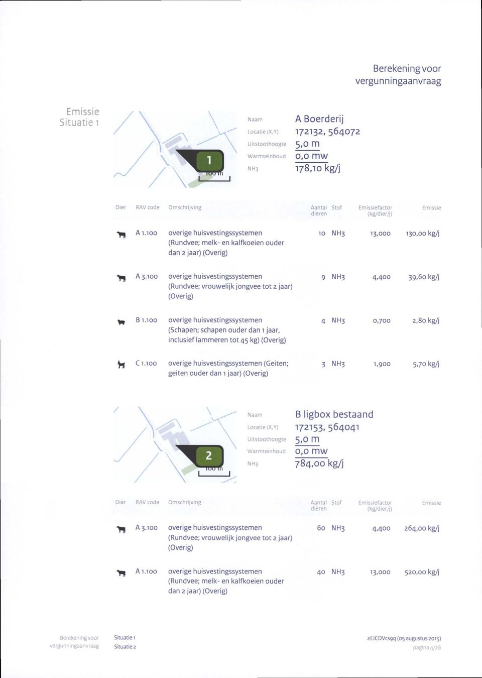 100 overige huisvestingssystemen (Rundvee; vrouwelijk jongvee tot 2 jaar) (verig) 9 NI-I3 4,400 39,60 kg/j yf B 1.