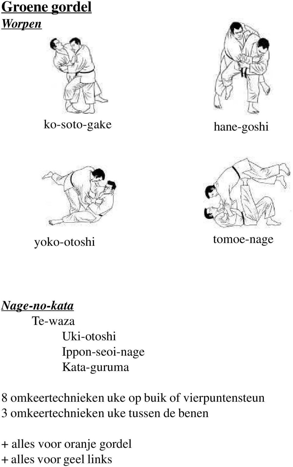 Kata-guruma 8 omkeertechnieken uke op buik of vierpuntensteun 3