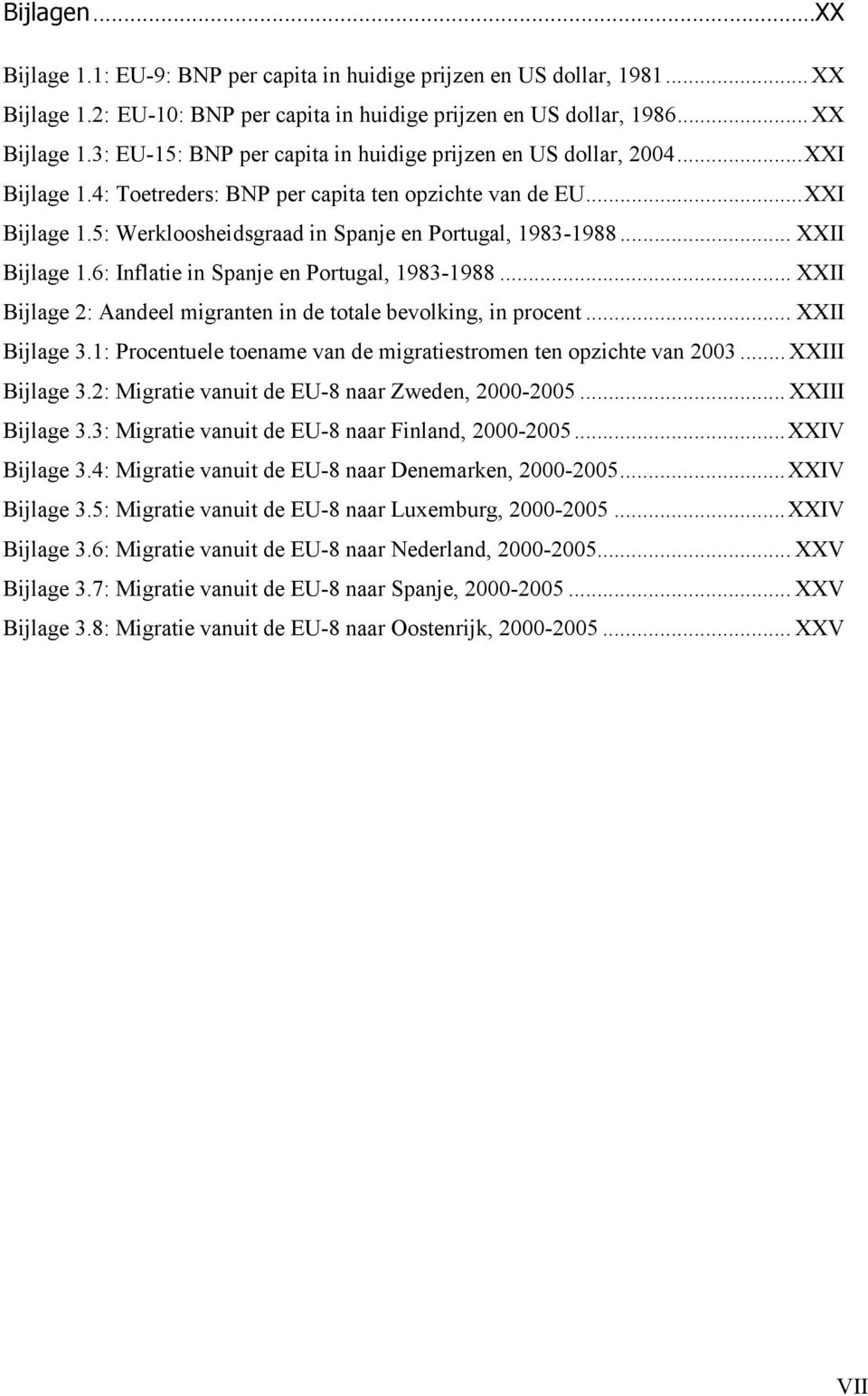 6: Inflatie in Spanje en Portugal, 1983-1988... XXII Bijlage 2: Aandeel migranten in de totale bevolking, in procent... XXII Bijlage 3.